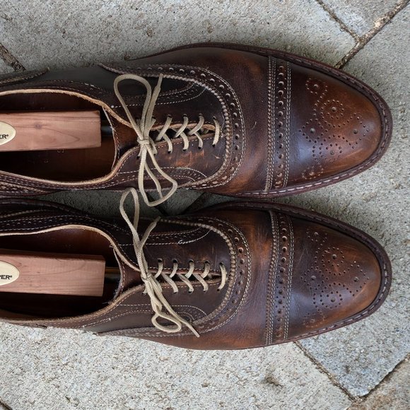 Allen Edmonds Strandmok Brogue Leather Dress Shoes - Picture 11 of 16